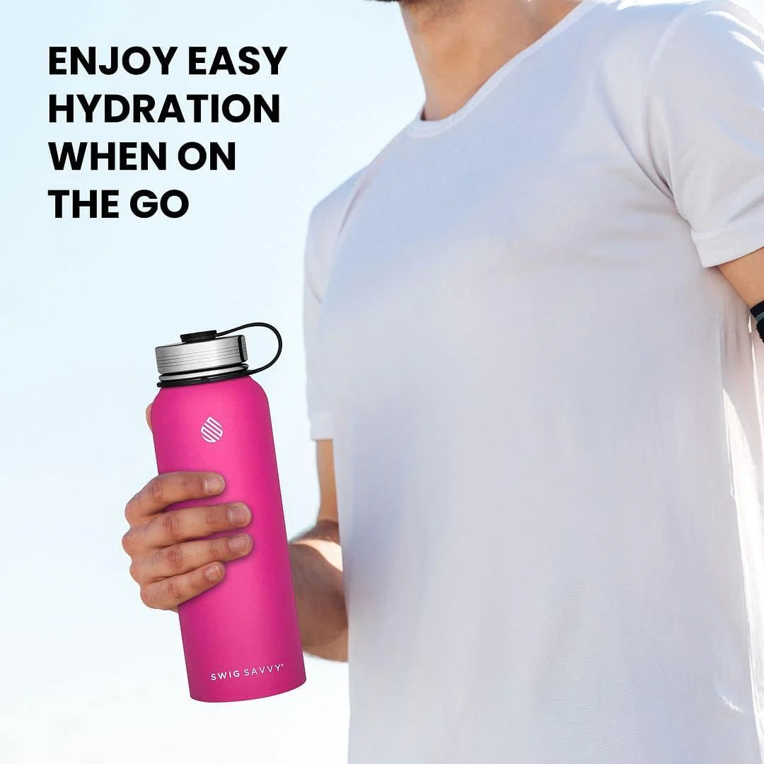 Premium Insulated Stainless Steel Sports Water Bottle - 32Oz