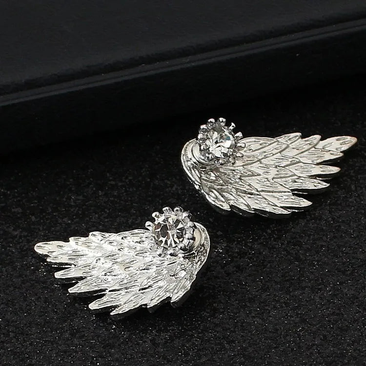 2020 New Fashion Retro Charm Lady Earrings Jewelry Water Droplets/angel Wing Feathers Crystal Earrings And Stone Wholesale Sales