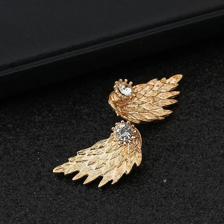 2020 New Fashion Retro Charm Lady Earrings Jewelry Water Droplets/angel Wing Feathers Crystal Earrings And Stone Wholesale Sales