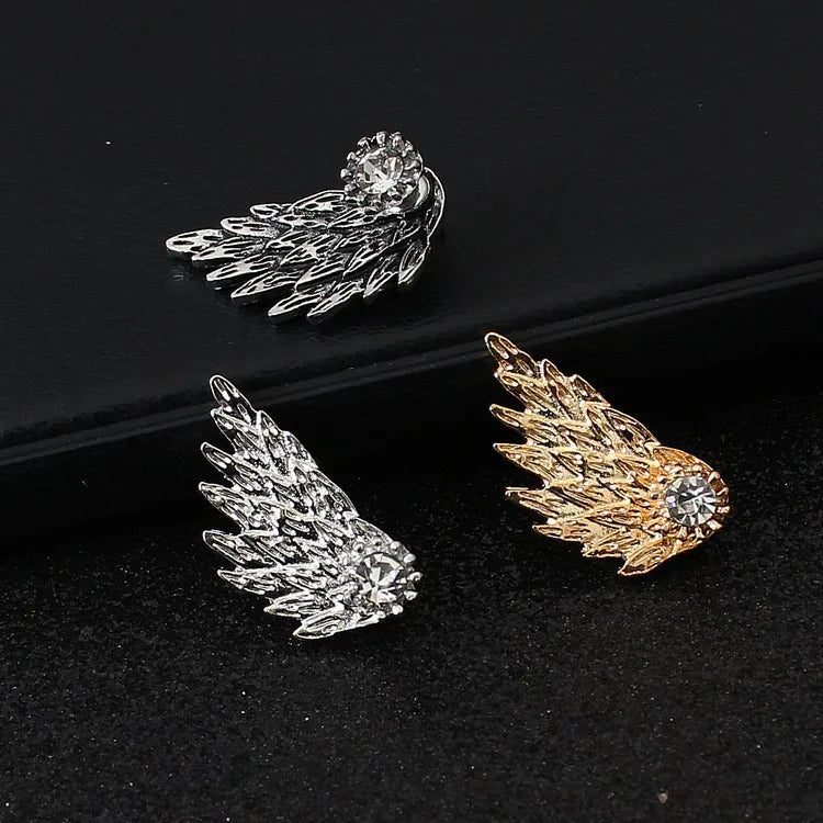 2020 New Fashion Retro Charm Lady Earrings Jewelry Water Droplets/angel Wing Feathers Crystal Earrings And Stone Wholesale Sales