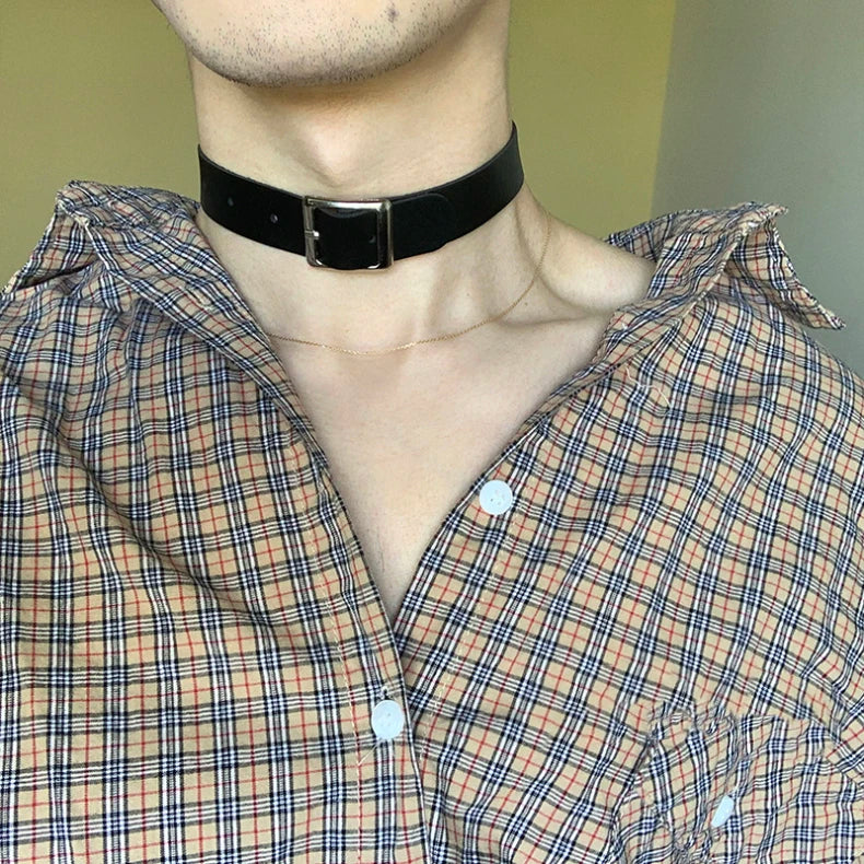 Gothic Choker Women Girls Black Punk Collar Pu Leather Goth Rivets Necklace Unisex Party Club Rock Cool Sexy Femme Jewelry