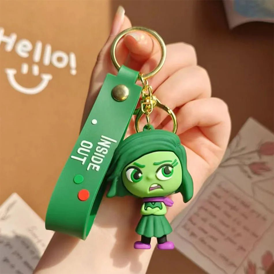 3D Cartoon Inside Out 2 Keychain Pendant Personality Creative Soft Glue Doll Cross-Border Sales Small Pendant