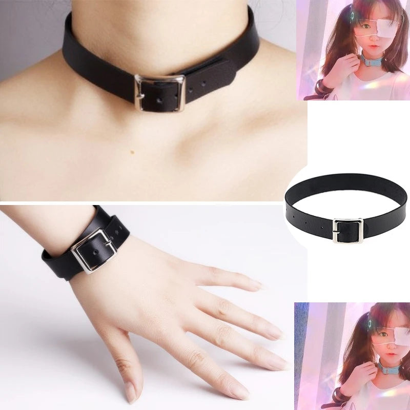 Gothic Choker Women Girls Black Punk Collar Pu Leather Goth Rivets Necklace Unisex Party Club Rock Cool Sexy Femme Jewelry