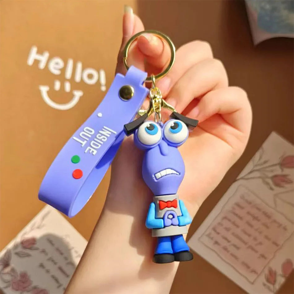 3D Cartoon Inside Out 2 Keychain Pendant Personality Creative Soft Glue Doll Cross-Border Sales Small Pendant