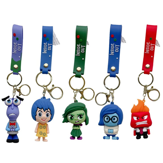 3D Cartoon Inside Out 2 Keychain Pendant Personality Creative Soft Glue Doll Cross-Border Sales Small Pendant