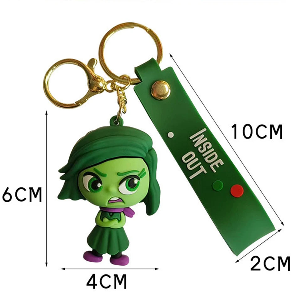 3D Cartoon Inside Out 2 Keychain Pendant Personality Creative Soft Glue Doll Cross-Border Sales Small Pendant