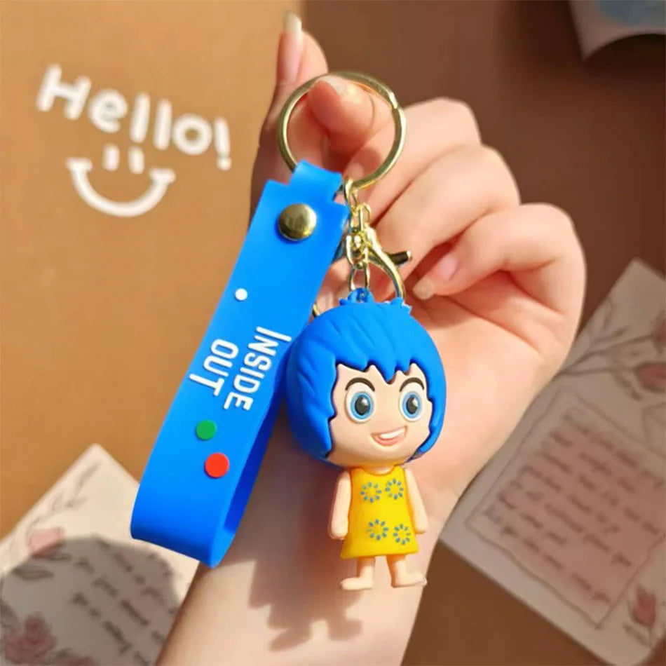 3D Cartoon Inside Out 2 Keychain Pendant Personality Creative Soft Glue Doll Cross-Border Sales Small Pendant