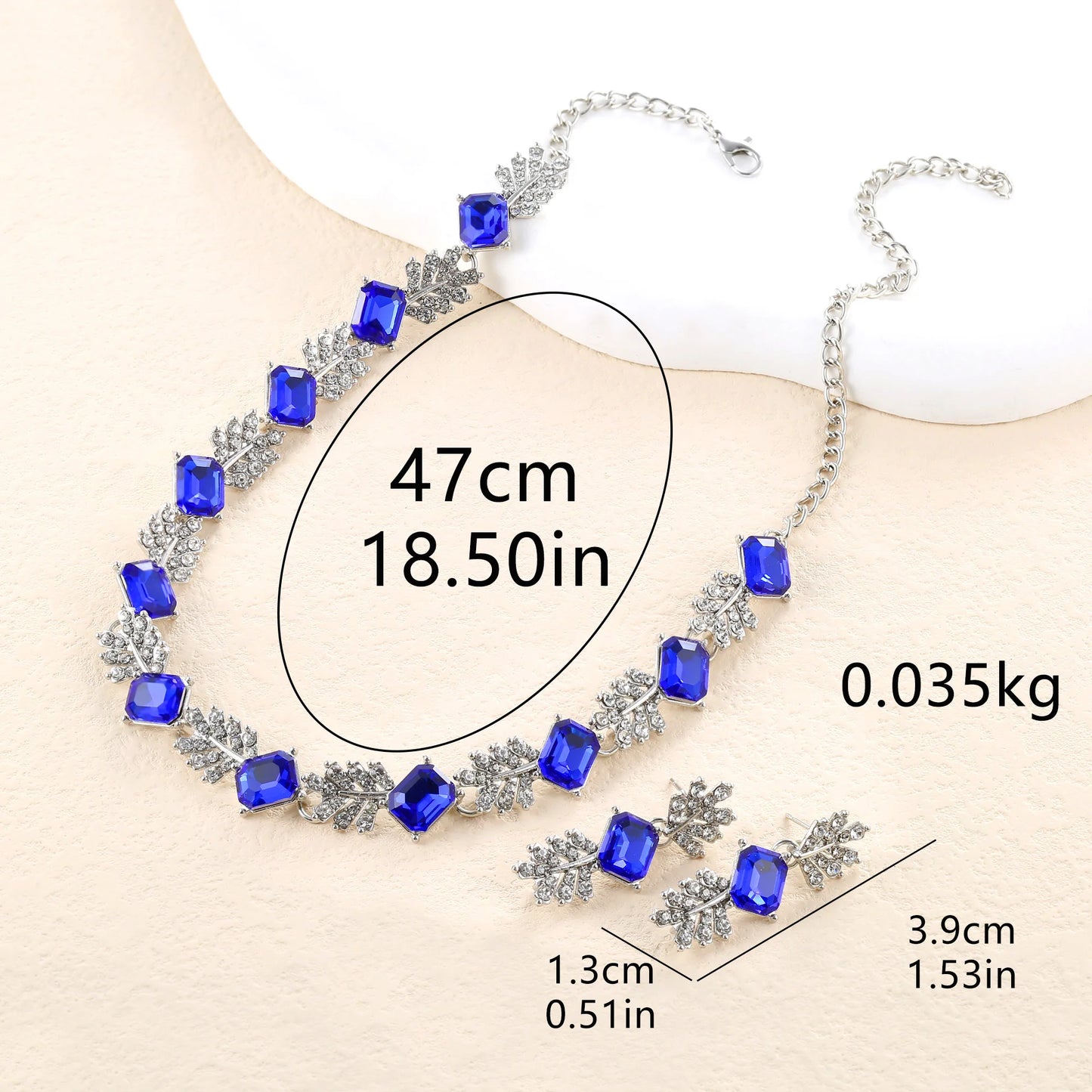 Elegant Geometric Big Crystal Bridal Jewelry Sets for Women Rhinestone Wedding Necklace Earrings Sets Luxury Quality Jewellery