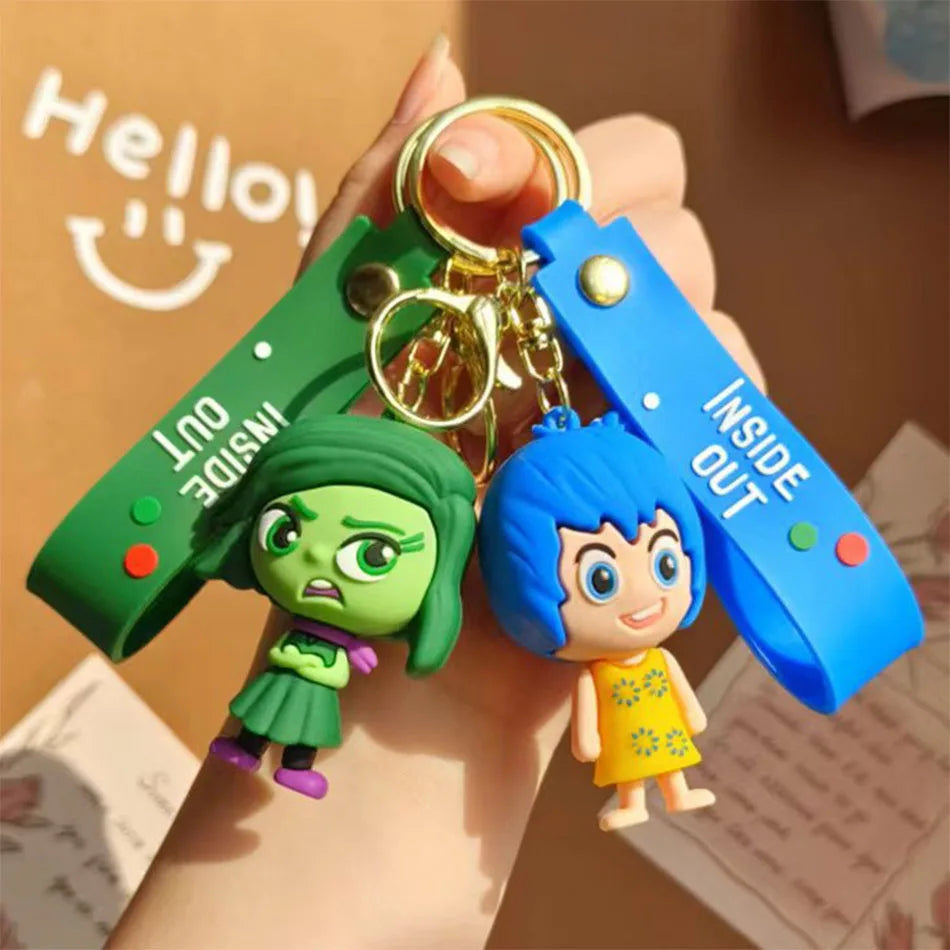 3D Cartoon Inside Out 2 Keychain Pendant Personality Creative Soft Glue Doll Cross-Border Sales Small Pendant