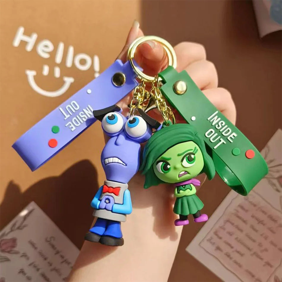 3D Cartoon Inside Out 2 Keychain Pendant Personality Creative Soft Glue Doll Cross-Border Sales Small Pendant