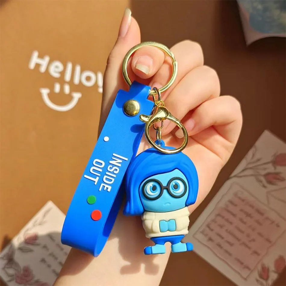 3D Cartoon Inside Out 2 Keychain Pendant Personality Creative Soft Glue Doll Cross-Border Sales Small Pendant